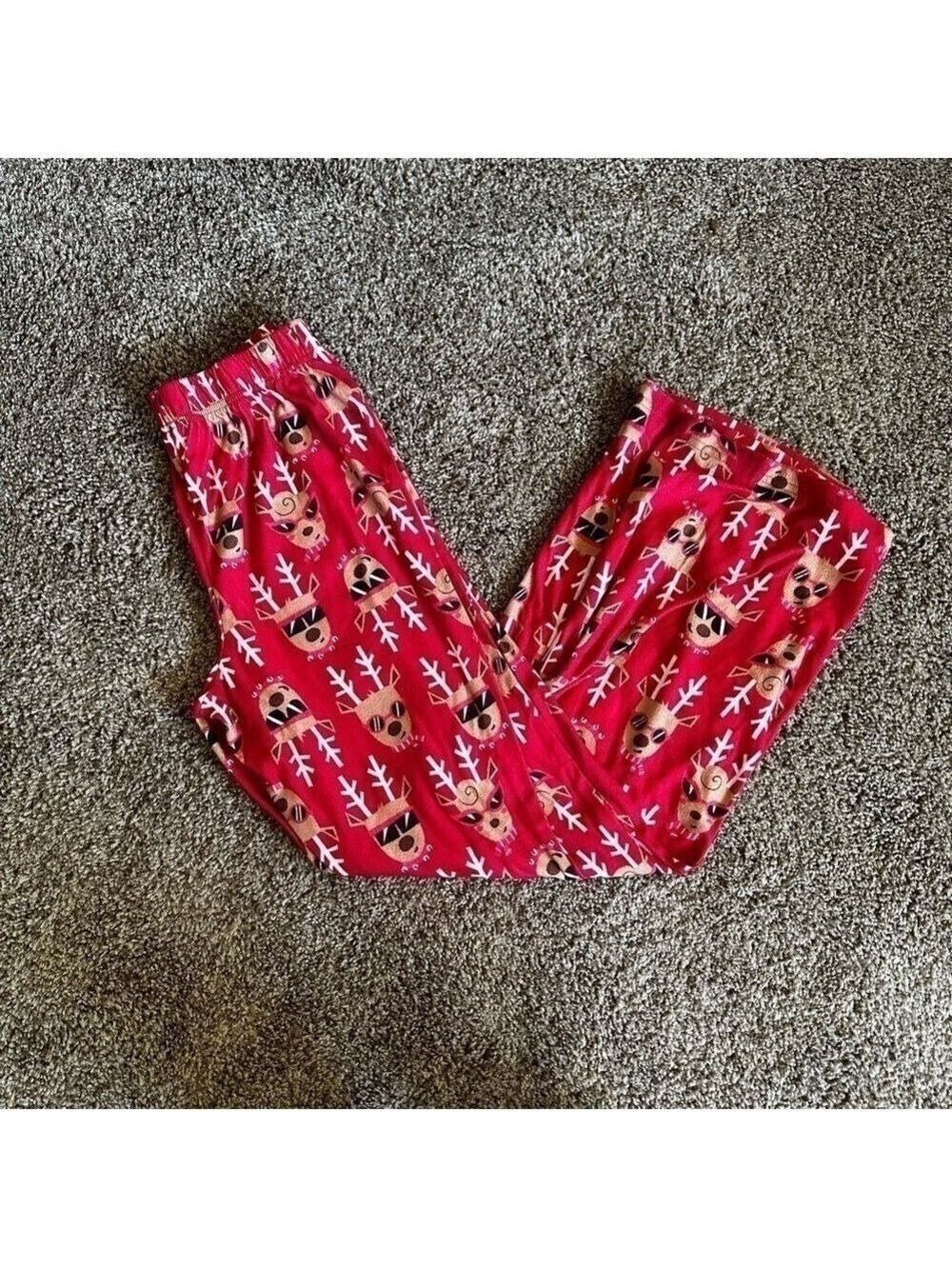 Toast & Jammies reindeer flannel pajama pants small